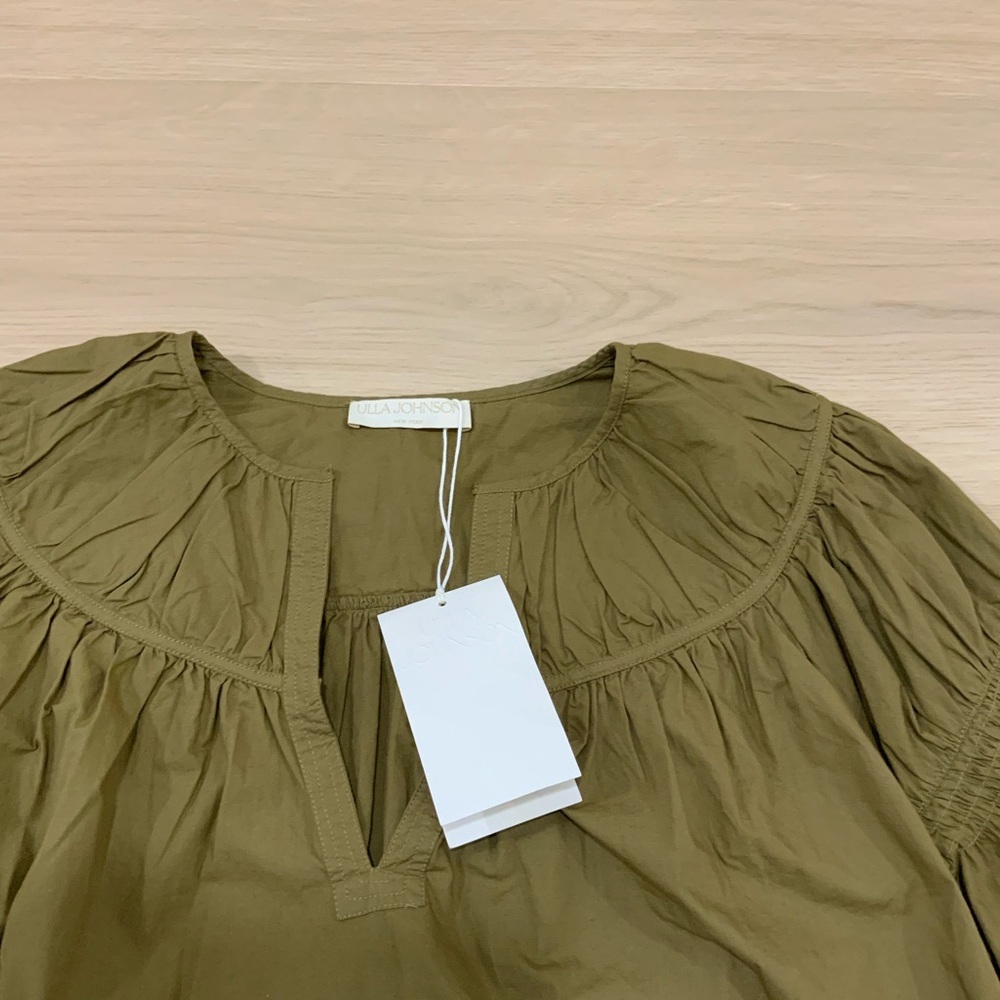 ULLA JOHNSON
Gathered Cotton-Poplin Top - Picture 6 of 12